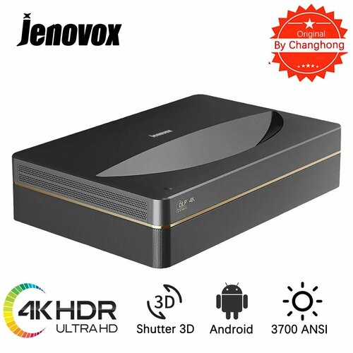 Jenovox B7U Pro Домашний кинотеатр 4K 3700 ANSI 3D Android Умный домашний кинотеатр Короткофокусный телевизор Beamer с проектором HDR MEMC 19299900₽