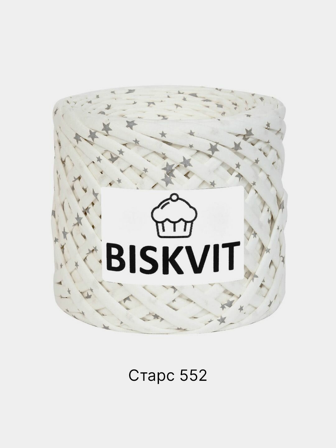 Пряжа Трикотажная Biskvit , Цвет Серый меланж