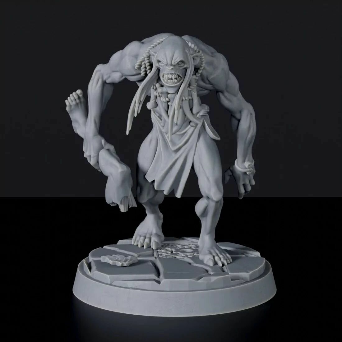 Миниатюра D&D 'Гуль B' масштаб 32 мм (DnD, Dungeons & Dragons, ДнД, Подземелья и Драконы, Pathfinder)