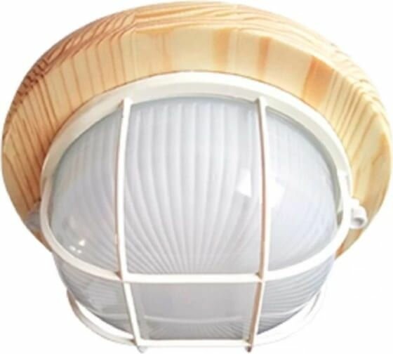 Ecola GX53 LED НБО-03-60-012 светильник Круг накладной IP65 дерево Клен 1*GX53 матовый с решеткой 220х84