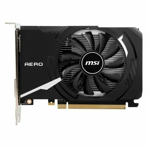 Видеокарта MSI NVIDIA GeForce GT 1030 GT 1030 AERO ITX 4GD4 OC 4ГБ Aero, DDR4, OC, Ret видеокарта msi gt 1030 2048mb gt 1030 aero itx 2gd4 oc