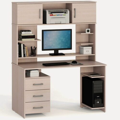 Изображение товара Стол компьютерный Вента-4 левый Дуб молочный