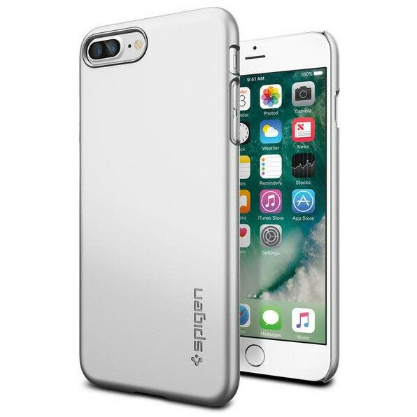 Чехол Spigen Thin Fit для iPhone 7 Plus/8 Plus цвет Серебристый (043CS20735)