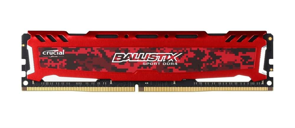 Оперативная память Crucial DDR4 4GB (PC4-19200) 2400MHz CL16 BALLISTIX SPOR LT RED UDIMM