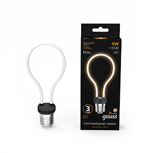 Gauss Лампа Filament Artline А72 4W 330lm 2700К Е27 milky LED 1004802104 (68 шт.)