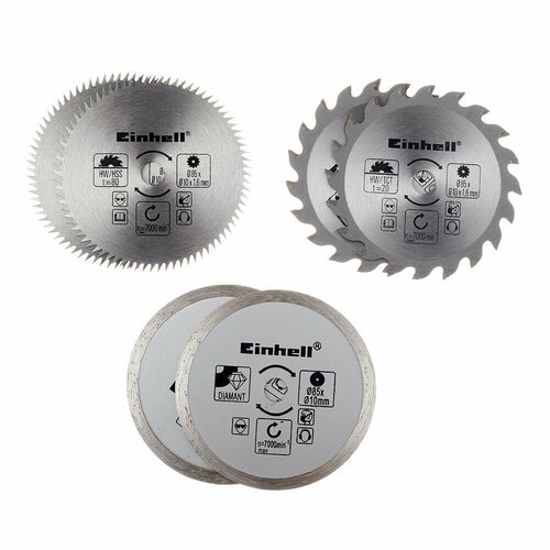 Набор дисков для дисковой пилы TC-CS 860 Kit Einhell 4502128 85x10 мм 6 шт 5846₽