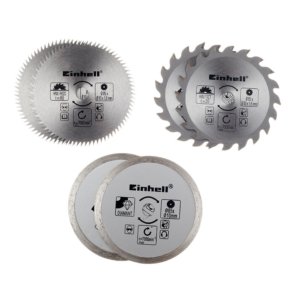 фото Набор дисков для дисковой пилы TC-CS 860 Kit Einhell (4502128) 85x10 мм (6 шт.)