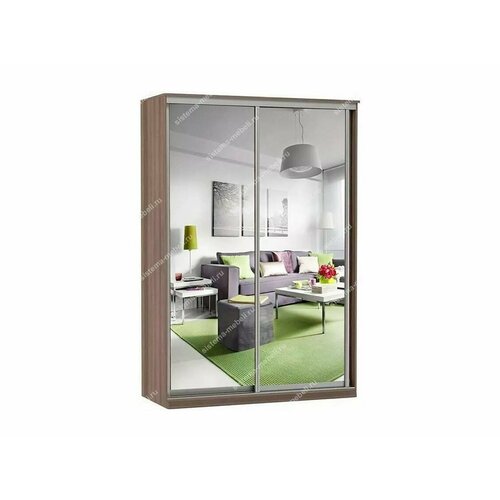 Шкаф купе Модерн 905х450 2-х дверный зеркальный шимо темный