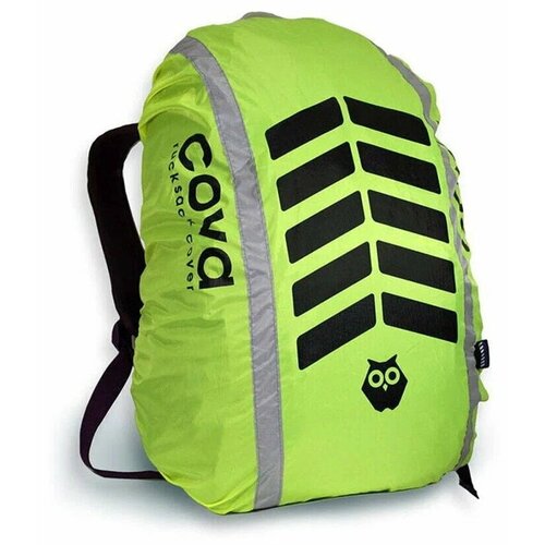 Чехол на рюкзак PROTECT со световозвращающими лентами объем 20-40 литров сигнал цвет лимон