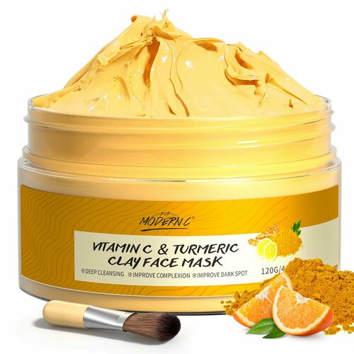 NEEMLI NATURALS Turmeric and Vitamin C Clay mask Глиняная маска для лица с экстрактом куркумы и витамином С 60г