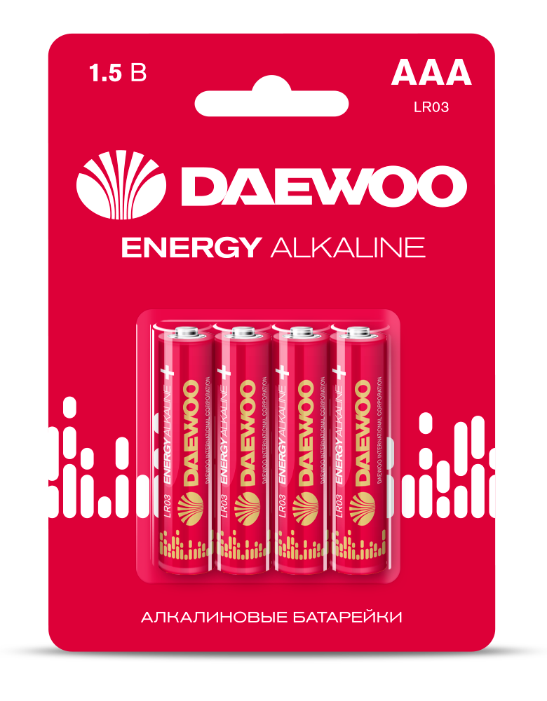 Батарейка DAEWOO LR03 ENERGY ALKALINE 2021 BL-4