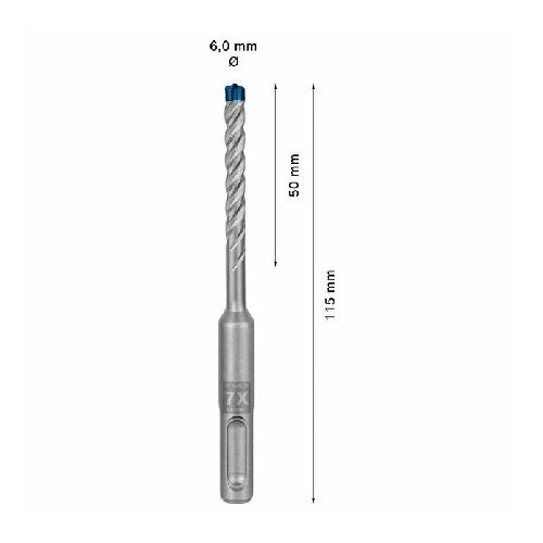 Перфоратор EXPERT SDS plus-7X - Сверло SDS-plus 6x115мм 2608900071 – Bosch Power Tools – 4059952531441