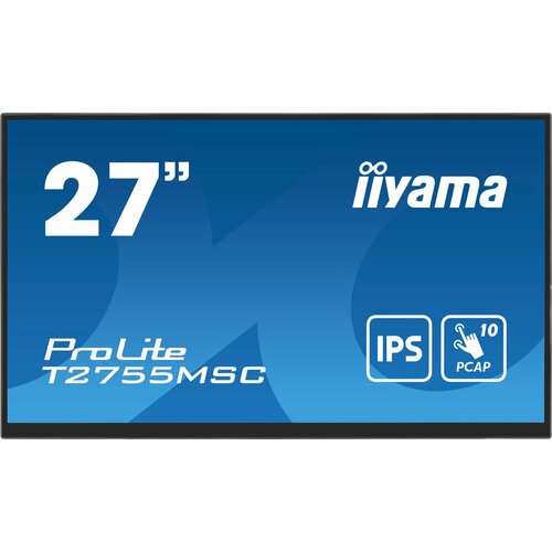 IIYAMA Монитор Iiyama 27 ProLite T2755MSC-B1 черный IPS LED 169 HDMI MM матовая 400cd 178гр178гр 1920x1080 60Hz DP FHD USB Touch 58кг T2755MSC-B1 4399000₽