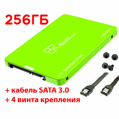 256 ГБ Внутренний SSD диск Billion Reservoir 2.5 SATA3 (J11-256GB) + винты + кабель SATA внутренний ssd диск 256 гб sata 3 0