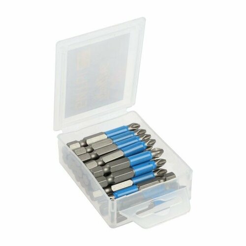 Биты тундра сталь S2 пластиковая коробка PH2 х 50 мм 20 шт 1380₽