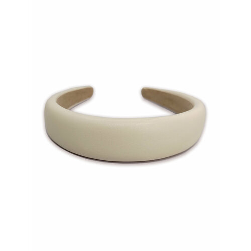 Ободок кожаный белый женский 1000₽