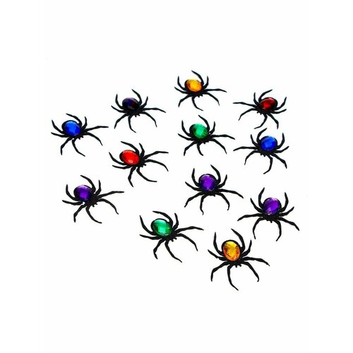 Пауки набор 12 штук цвета Микс 452₽