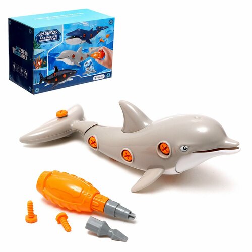 Конструктор винтовой Дельфин с отвёрткой 15 элементов 728₽