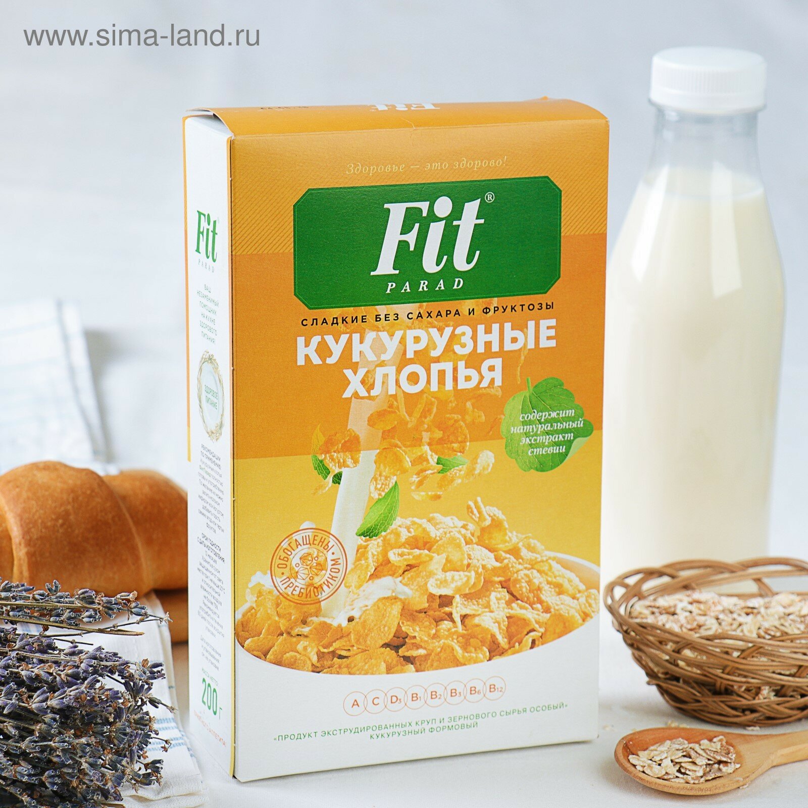 Кукурузные хлопья Fitparad, 200 г