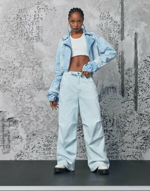 Джинсы  Gloria Jeans, размер 8-10л/134-140, голубой