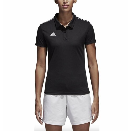 Футболка adidas ADIDAS CORE 18 POLO W - POLO SHIRTS CE9039, размер XS, черный поло adidas размер xs синий