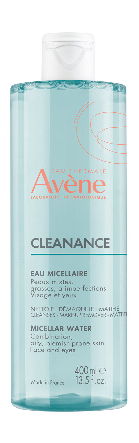 AVENE Cleanance Мицеллярная вода для жирной кожи лица, склонной к акне, 400 мл