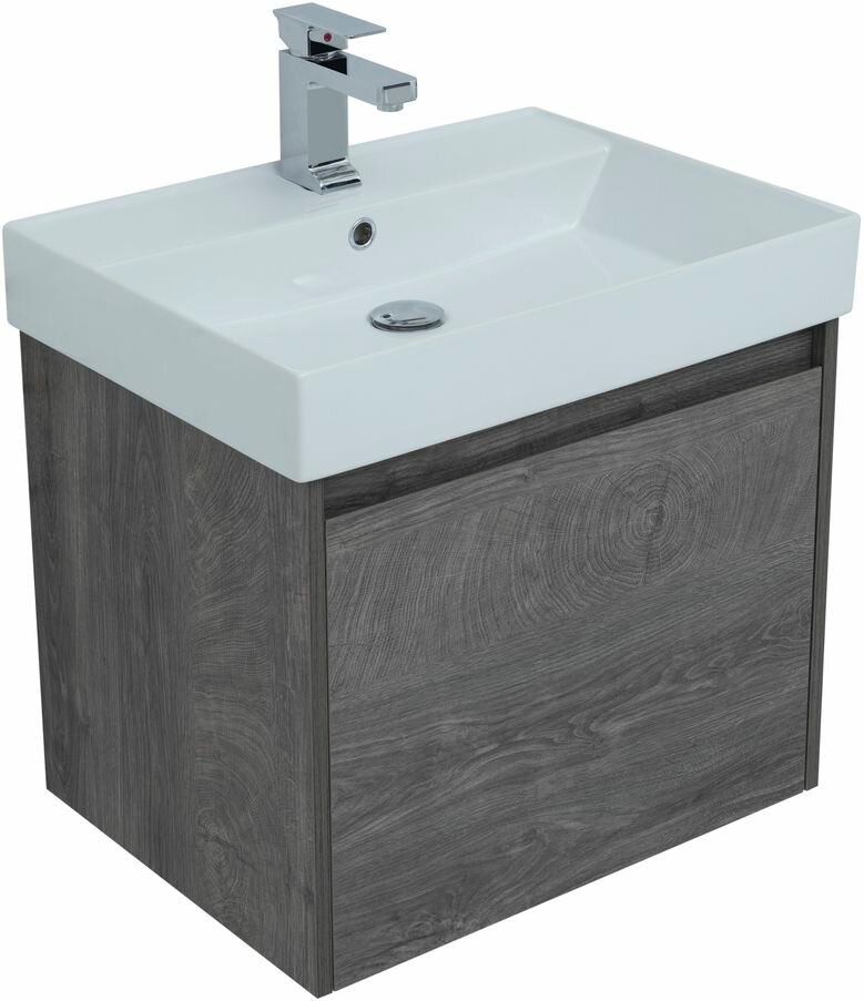 Тумба под раковину Aquanet Nova Lite 60 см 242570 с 1 ящиком, венге - фото №4