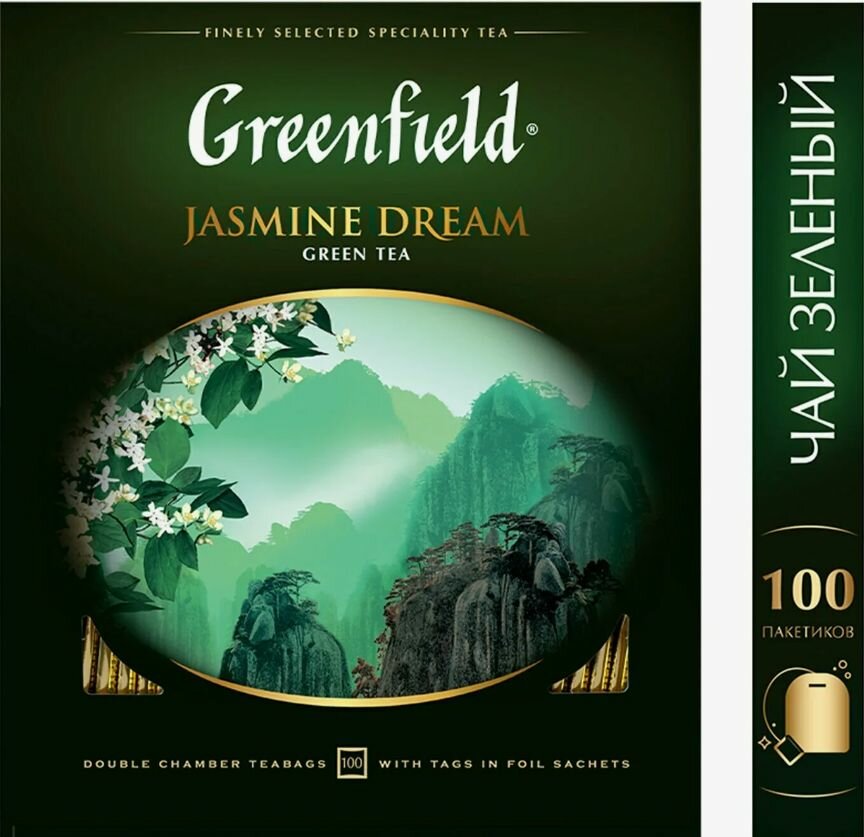 Чай зеленый Greenfield Jasmine Dream 100 пакетов