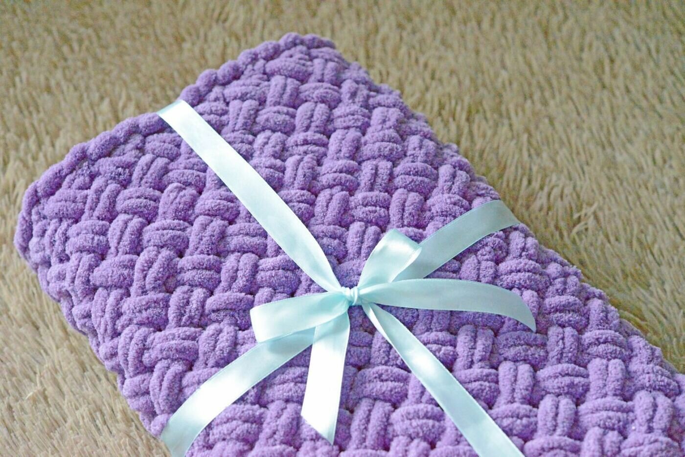 Плед вязаный Ализе Пуффи — фото 1