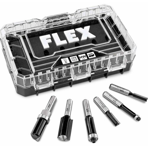 Набор кромочных фрез Flex CER Bit Set2 набор кромочных фрез с твердосплавным наконечником sinica 6мм 15 предметов