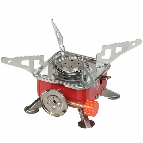 Плита газовая портативная металлическая с одной конфоркой, 9.5х6 см