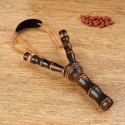 Рогатка Бамбук , двойной резиновый жгут, деревянная, 19х11 см
