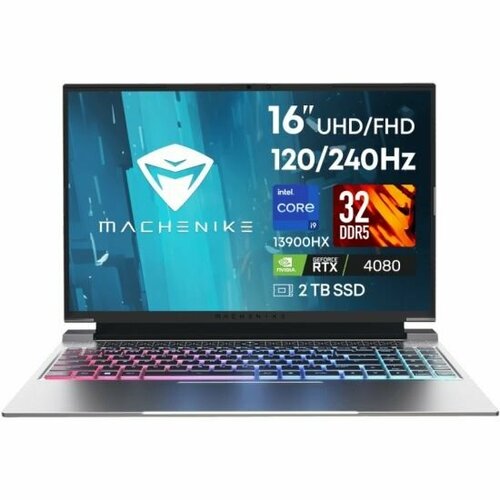 Ноутбук MACHENIKE L16 Pro Nova IPS WQUXGA 3840x2400 JJ00GJ00ERU Серый 16 Intel Core i9-13900HX 32ГБ DDR5 2ТБ SSD GeForce RTX 4080 12ГБ Windows 11 Pro 26298000₽