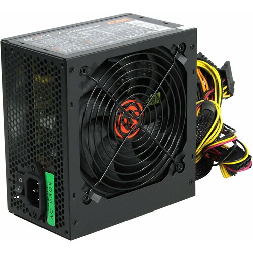 Блок питания компьютера GINZZU CB450 12CM black,24+4p, PCI-E, 3*SATA, 2*IDE, оплетка MB, кабель питани