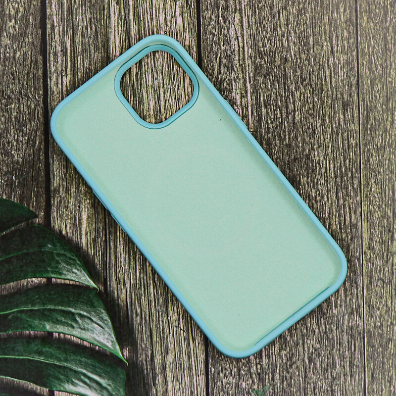 Чехол-накладка для iPhone 15, Silicon Case, магнитный (MagSafe), без лого, X-CASE, бирюзовый — фото 1