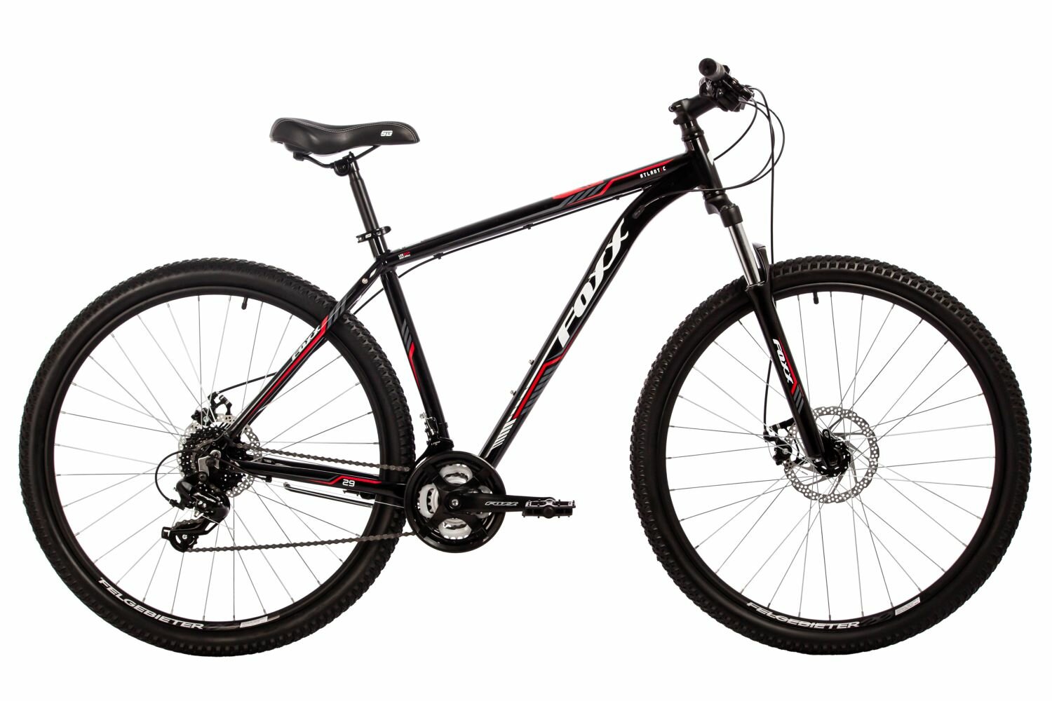 Велосипед Foxx Atlantic 29" (2024) (Велосипед FOXX 29" ATLANTIC красный, алюминий, размер 22")