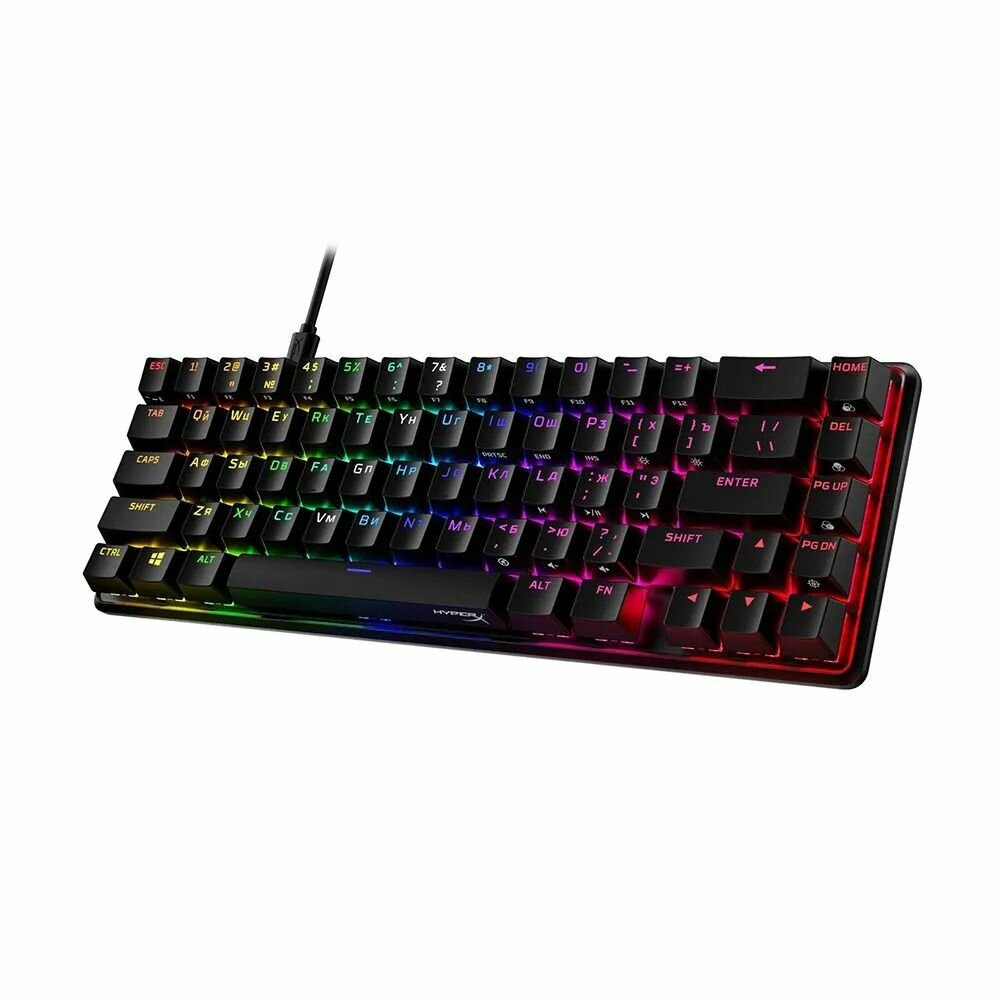 HyperX Игровая клавиатура проводная Alloy Origins 65 (Red Switch) (HyperX Red) Русская раскладка черный