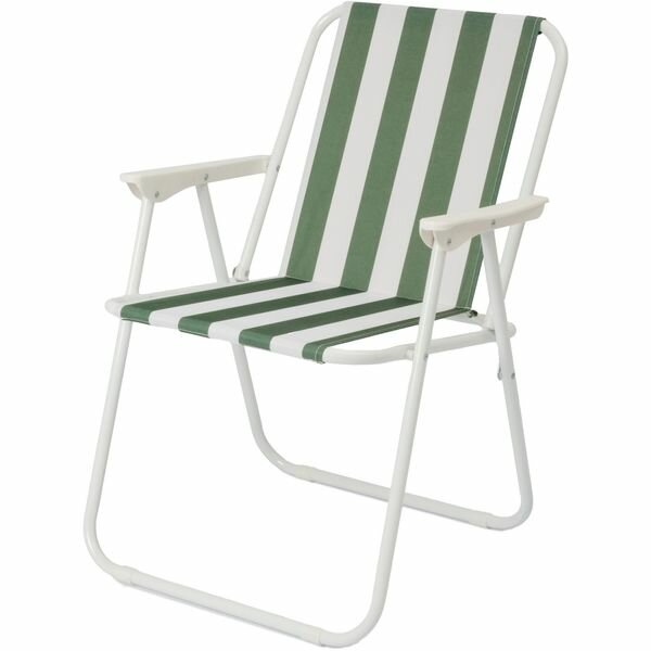 фото Кресло складное Weekemp Канны 44х53см H73см, зеленый/белый, SP-131A