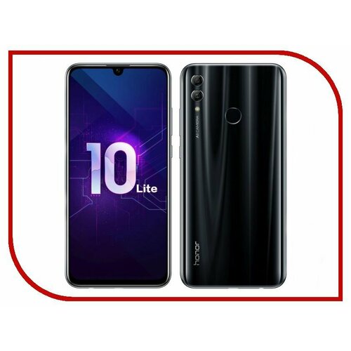 Смартфон Honor 10 Lite 664 GB Android 10 экран 621 безрамочный чёрный 8079₽