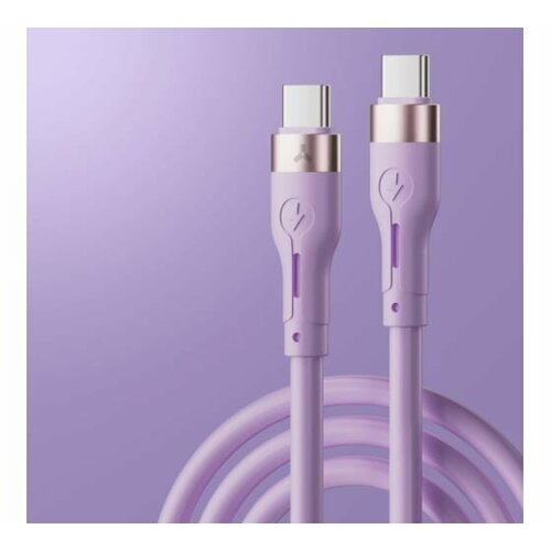 Кабель TYPE C - TYPE C ACCESSTYLE CC30-S100 Violet 100 см, 3А, силикон фиолетовый