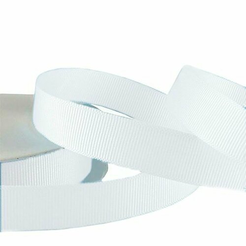 Лента Репсовая Белый / 2,5 см *22,85 м