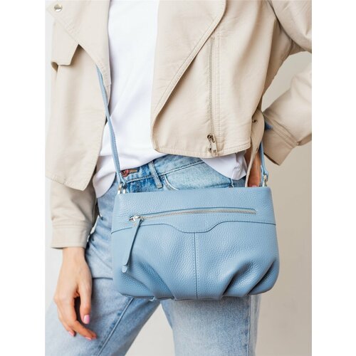 Сумка клатч Franchesco Mariscotti фактура матовая зернистая голубой бирюзовый 10742₽