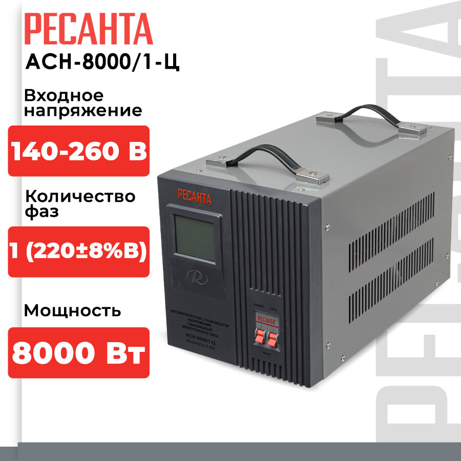 Стабилизатор АСН- 8 000/1-Ц Ресанта
