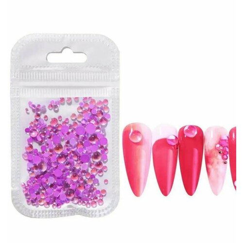 Фигурки стразы жемчужины для дизайна ногтей(300шт)