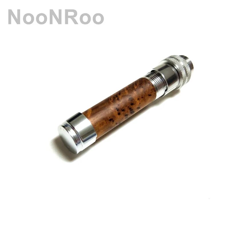 Катушкодержатель NooNRoo серебряный, дерево и алюминий