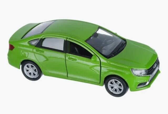 Машинка WELLY 1:38 LADA Vesta Зеленый с пружинным механизмом