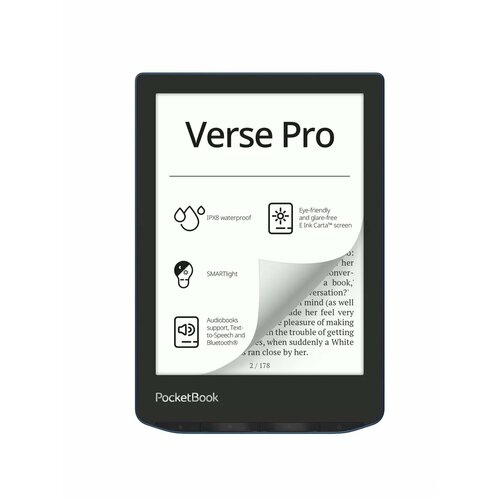 Электронная книга 634 Verse Pro Azur с подсветкой и аудио 22790₽