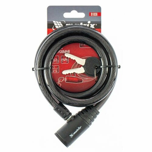 Замок тросовый универсальный, 12 х 1200 мм, Matrix