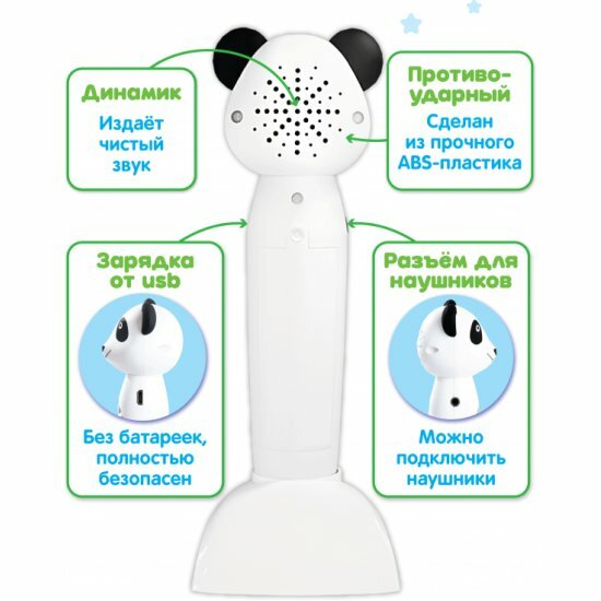 Логопедическая игрушка Berttoys Панда Тичи, FD112/Белый — фото 1