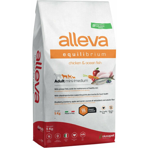 ALLEVA EQUILIBRIUM DOG ALL DAY MAINTENANCE CHICKEN&OCEAN FISH д взр соб всех пор куриц океан рыбой 5 кг